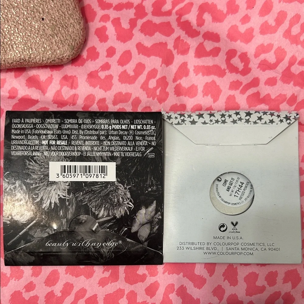 Ipsy Rose Gold Makeup Bag with Assorted Eyeshadows